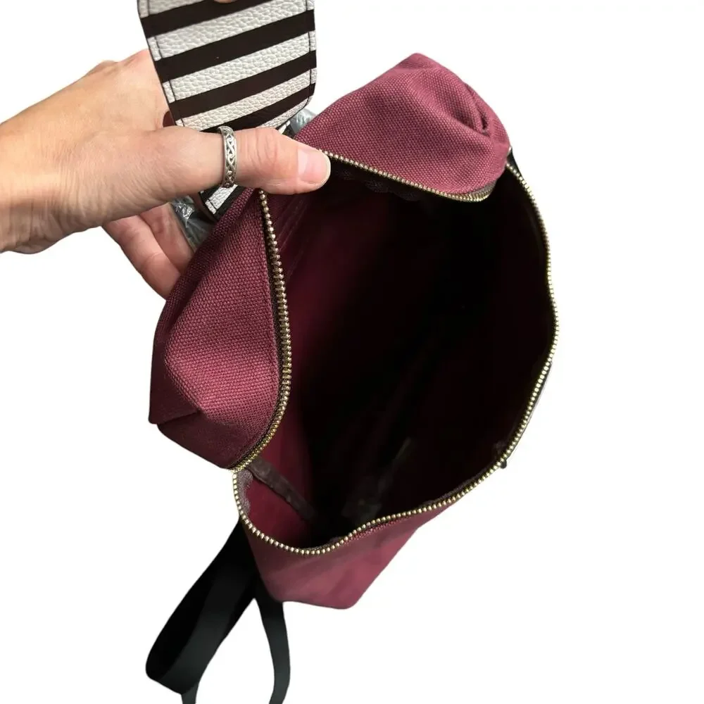 HENRI BENDEL NEW CANVAS PURSE BACKPACK CONVERTIBLE MEDIUM SIZE LIMITED EDITION